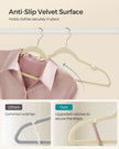 Velvet Hangers – Sand Beige – 50-Pack – Non-Slip Design with 360° Swivel Hook