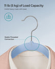 Velvet Hangers – Pale Blue – Non-Slip Design with Shoulder Notches and Trouser Bar – 50-Pack