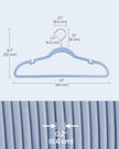 Velvet Hangers – Pale Blue – Non-Slip Design with Shoulder Notches and Trouser Bar – 50-Pack