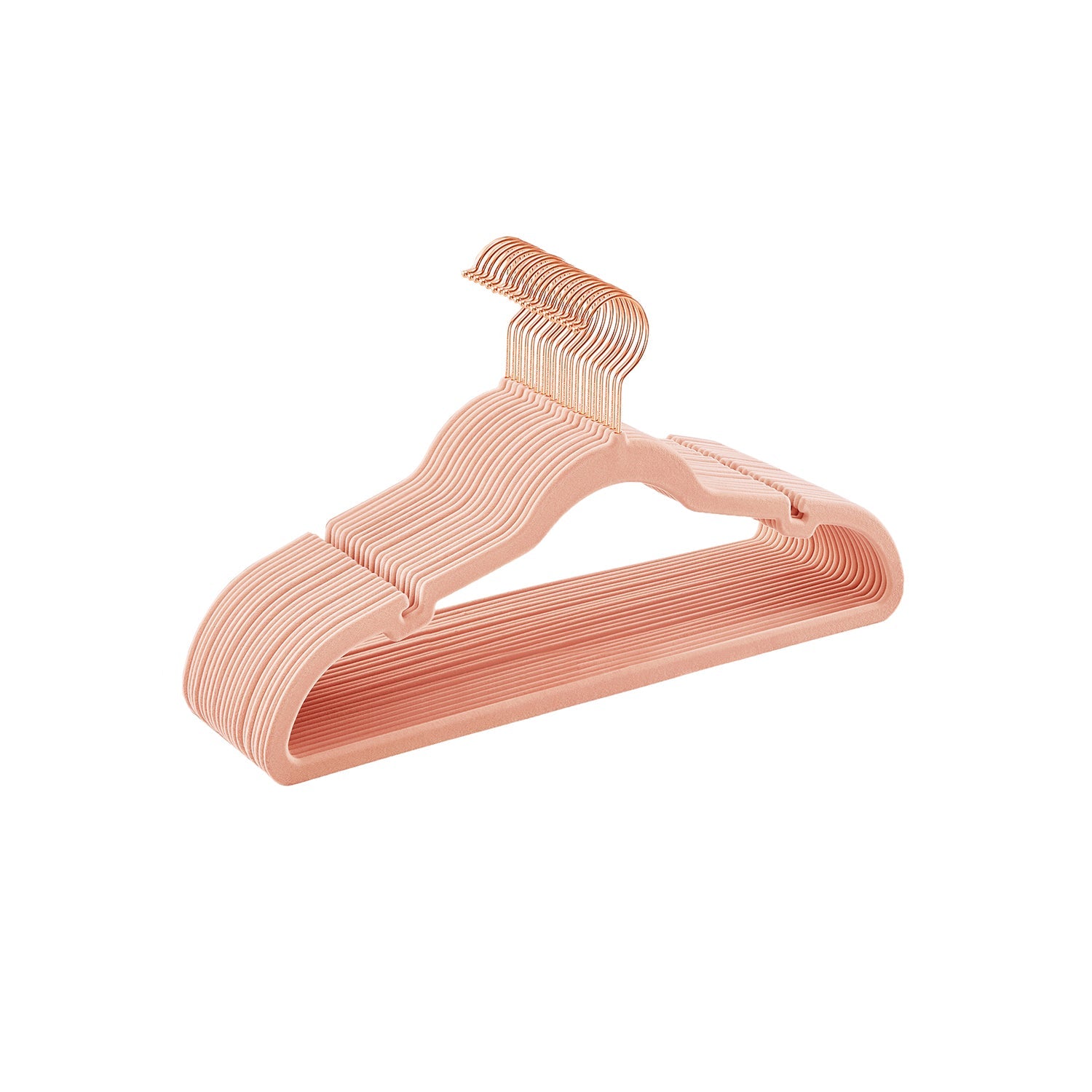 Velvet Hangers – Jelly Pink – 20-Pack – Non-Slip Design with Shoulder Notches and 360° Swivel Hook