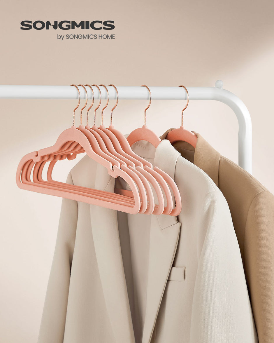 Velvet Hangers – Jelly Pink – 30-Pack – Non-Slip with Shoulder Notches and Trouser Bar
