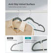 30-Pack Velvet Hangers – Velvet – Grey – Non-Slip with Shoulder Notches and Trouser Bar