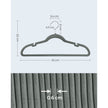 30-Pack Velvet Hangers – Velvet – Grey – Non-Slip with Shoulder Notches and Trouser Bar