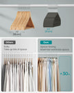 Set of 50 Velvet Hangers – Velvet – Slate Grey – Non-Slip with Rose Gold Swivel Hook