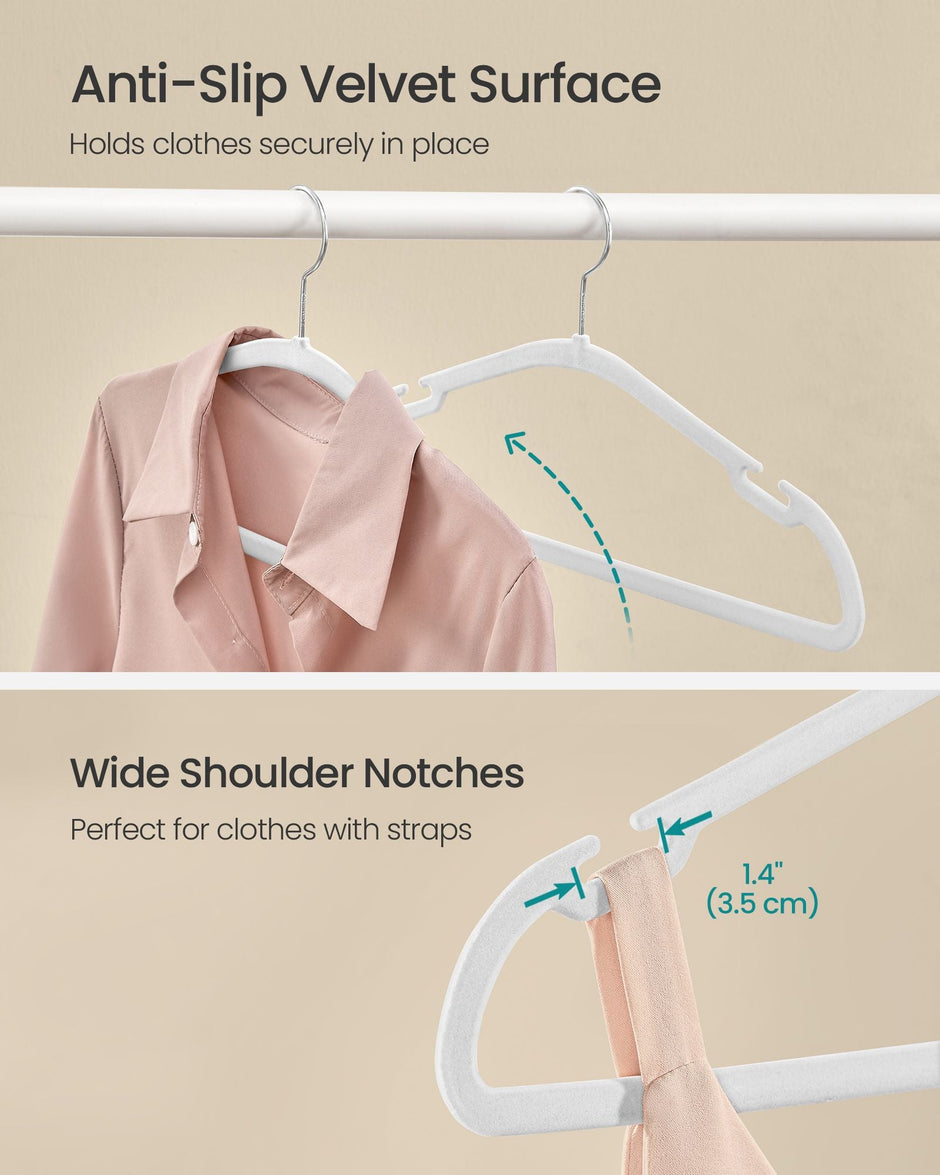 Velvet Hangers – Non-Slip – Rose Gold – Space Saving 50 Pack