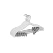 Set of 10 Velvet Hangers – Velvet – White – Adjustable Clips, Heavy-Duty, Non-Slip