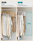 Set of 20 Velvet Hangers – Velvet – White – Adjustable Clips and Non-slip Design