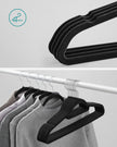 Velvet Hangers – Velvet – Black – Ultra Thin Non-Slip Design with 360 Degree Swivel Hook, Includes Tie Organizer