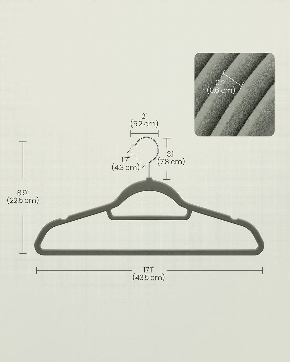 Velvet Hangers – Velvet – Black – Ultra Thin Non-Slip Design with Tie Organizer and 360-Degree Swivel Hook – 20 Pack