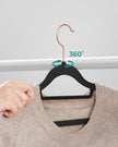 Clothes Hanger – Velvet – Light Pink – Non-Slip, Space-Saving Design, 45 cm Width
