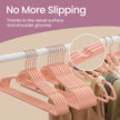 Velvet Hangers – Velvet – Coral Pink – Set of 50 with Rose Gold Swivel Hook, Non-Slip and Space-Saving