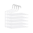 Set of 4 Non-Slip Trousers Hangers – Metal – Black – Space-Saving Design