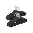 Pack of 30 Heavy Duty Plastic Hangers – Black – Non-Slip Design – Space-Saving