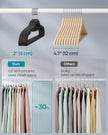 Plastic Hangers – Heavy Duty – Black – Non-Slip Design, Pack of 50