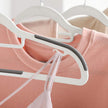 Pack of 50 Heavy Duty Plastic Coat Hangers – White and Dark Grey – Non-Slip Design with 360° Swivel Hook