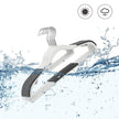 Pack of 50 Heavy Duty Plastic Coat Hangers – White and Dark Grey – Non-Slip Design with 360° Swivel Hook