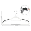 Pack of 50 Heavy Duty Plastic Coat Hangers – White and Dark Grey – Non-Slip Design with 360° Swivel Hook
