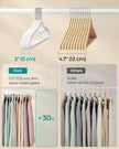 Pack of 50 Heavy Duty Plastic Hangers – White – Non-Slip Design – Space-Saving with 360° Swivel Hook