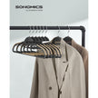 Set of 20 Plastic Hangers – Plastic – Black and Brown – Thin Space Saving with 360° Rotating Hook
