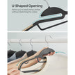 Set of 20 Plastic Hangers – Plastic – Black and Brown – Thin Space Saving with 360° Rotating Hook