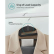 Set of 20 Plastic Hangers – Plastic – Black and Brown – Thin Space Saving with 360° Rotating Hook