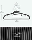 Plastic Hangers – Plastic – Black – Space-Saving Non-Slip Design – 50-Pack