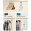 Set of 20 Plastic Hangers – Plastic – White – Non-Slip, Space-Saving Design with 360° Rotating Hook