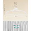 Set of 20 Plastic Hangers – Plastic – White – Non-Slip, Space-Saving Design with 360° Rotating Hook