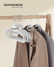 Plastic Hangers – Premium Quality – White – Heavy Duty, Non-Slip, Space Saving