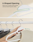 Plastic Hangers – Premium Quality – White – Heavy Duty, Non-Slip, Space Saving