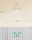 Plastic Hangers – Premium Quality – White – Heavy Duty, Non-Slip, Space Saving