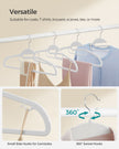 Plastic Hangers – Premium Quality – White – Heavy Duty, Non-Slip, Space Saving