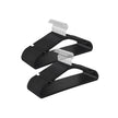 Pack of 50 Heavy-Duty Plastic Hangers – Ink Black – Wide Shoulder Notches – Space-Saving Design