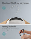Pack of 50 Heavy-Duty Plastic Hangers – Ink Black – Wide Shoulder Notches – Space-Saving Design