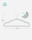Pack of 30 Heavy-Duty Plastic Hangers – Dove Grey – Wide Shoulder Notches and Trousers Bar