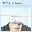 Coat Hangers – Heavy-Duty Plastic – Light and Dark Grey – Non-Slip, Slim Design, 360° Swivel, Space-Saving, Pack of 50