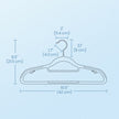Coat Hangers – Heavy-Duty Plastic – Light and Dark Grey – Non-Slip, Slim Design, 360° Swivel, Space-Saving, Pack of 50