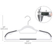 Heavy-Duty Plastic Clothes Hangers – Light and Dark Grey – Non-Slip Grip – Space-Saving Slim Profile – 360° Swivel Hooks - 30-Pack