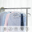 Heavy-Duty Plastic Clothes Hangers – Light and Dark Grey – Non-Slip Grip – Space-Saving Slim Profile – 360° Swivel Hooks - 30-Pack