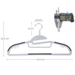 Plastic Coat Hangers – Plastic – Grey – Space-Saving Non-Slip Design, 360° Rotating Hook, Set of 20