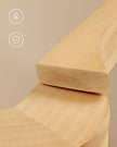 Wooden Hangers – Maple Wood – Natural – 360 Degree Rotating with Skirt Notches and Trouser Bar