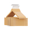 Wooden Coat Hangers – Maple Wood – Natural – 360 Degree Rotating with Skirt Notches and Trouser Bar