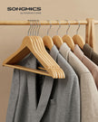 Wooden Coat Hangers – Maple Wood – Natural – 360 Degree Rotating with Skirt Notches and Trouser Bar