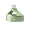 Wooden Hangers – Wood – White – Pack of 50 with Anti-Slip Sleeve and Metal Hook