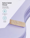 Wooden Coat Hangers – Maple Wood – Light Purple and Silver – 360° Swivel Hook with Shoulder Notches and Anti-Slip Trousers Bar, Set of 20