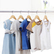 Wooden Coat Hangers – Maple Wood – Natural – Set of 20 with Trouser Bar for Children