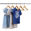 Wooden Coat Hangers – Maple Wood – Natural – Set of 20 with Trouser Bar for Children