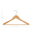 Wooden Coat Hangers – Maple Wood – Natural – Set of 20 with Trouser Bar for Children