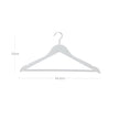 Wood Coat Hangers – Solid Wood – White – Non-Slip Trousers Bar with Shoulder Notches and 360 Degree Swivel Hook – Pack of 30