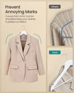 Wooden Hangers – Solid Birch Wood – Cloud White – Pack of 20 with 360° Swivel Hooks